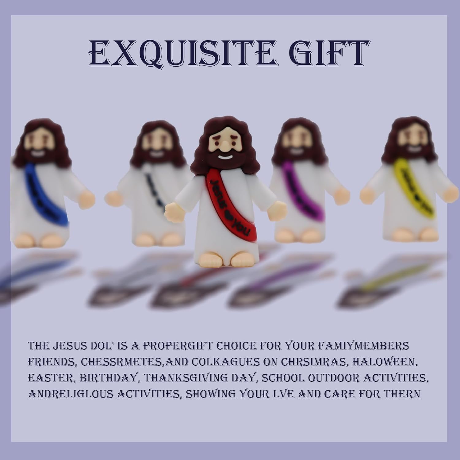 Little Jesus Figures, Mini Jesus Figurines in Bulk, Multicolor Tiny Jesus Figure
