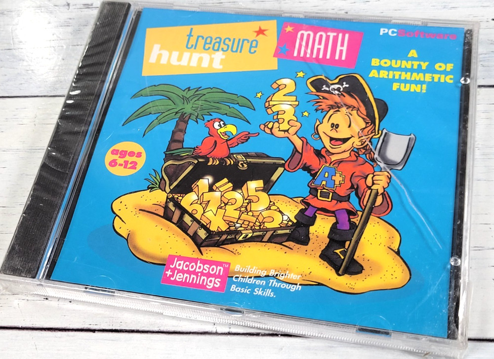 Treasure Hunt MATH - PC Software for Ages 6 - 12 for Windows 95/98