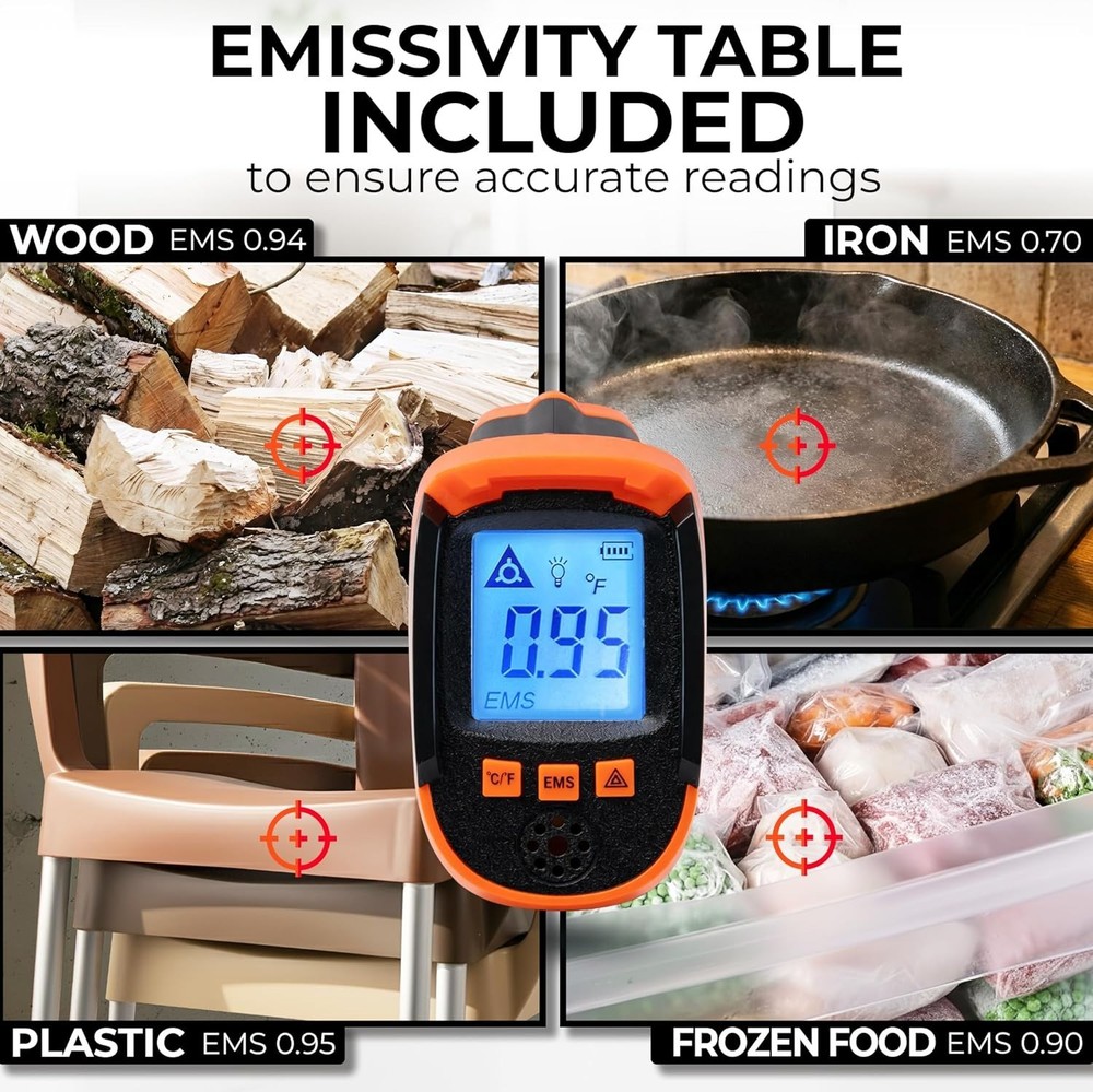 Infrared Temperature Gun - Handheld Surface Infrared Thermometer for Griddle,...