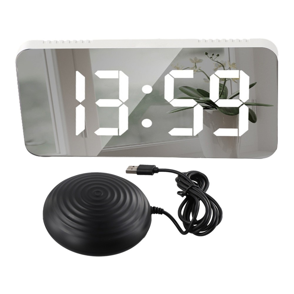 Vibrating Digital Alarm Clock with Customizable Brightness and Snooze Feature