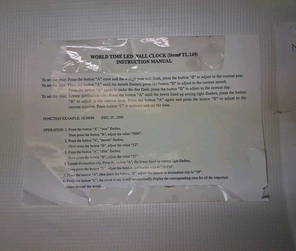 NeXtime Digital World Clock Model PWAR2897 - Black