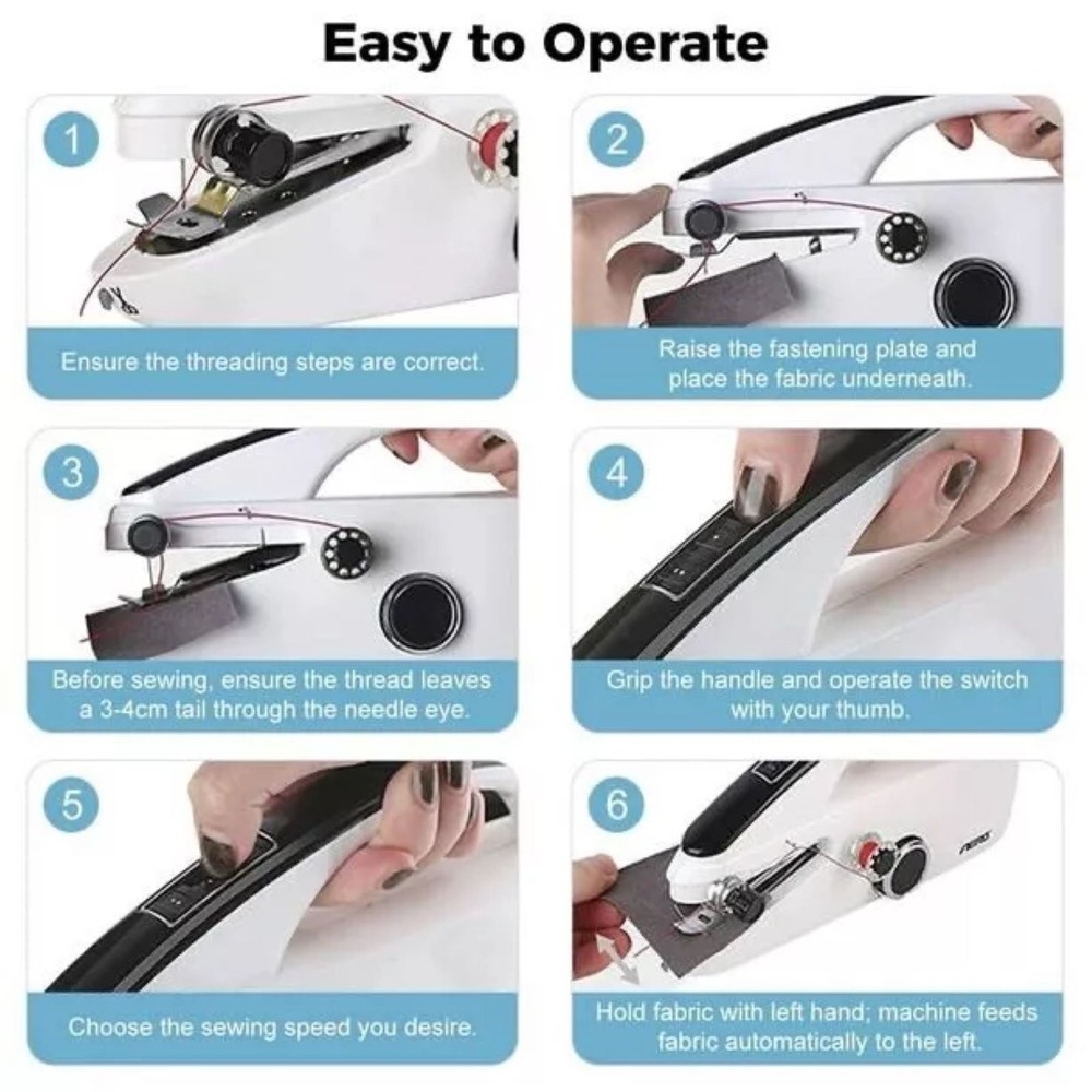 1 Set Compact Sewing Machine W/Complete Accessory Kit For Effortless Start-Up