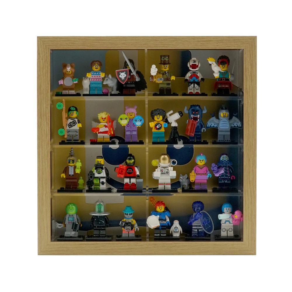 Small Sannhed Frame Insert Compatible with Lego Minifigs, 4 Rows (9.75" x 9.75")