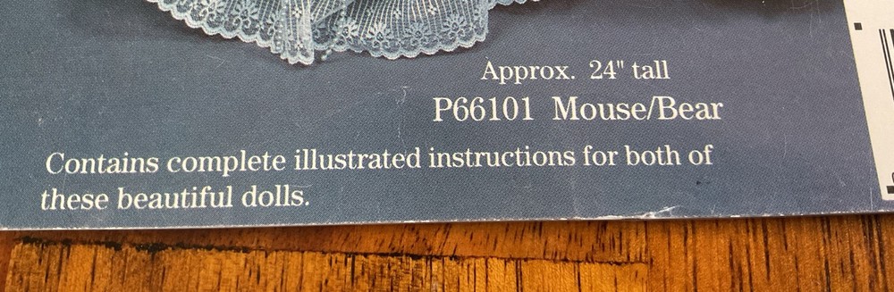 Just in Case Pattern #P66101 - Mouse / Bear Pillowcase Doll Patterns - Sealed