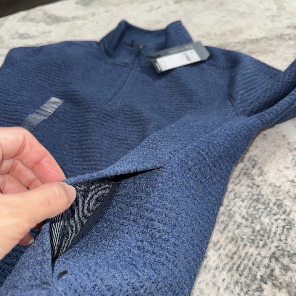 MEN'S 1/4 Zip pullover SMALL light navy NWT