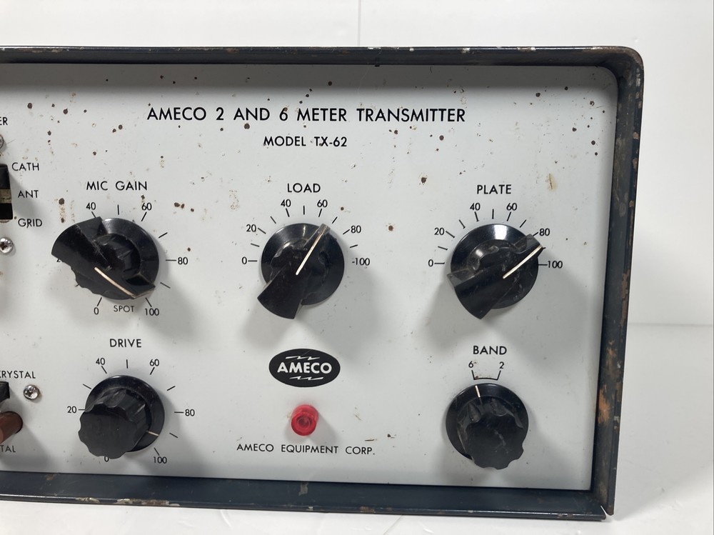 Vintage Ameco TX-62 2 & 6 Meter Ham Radio Transmitter