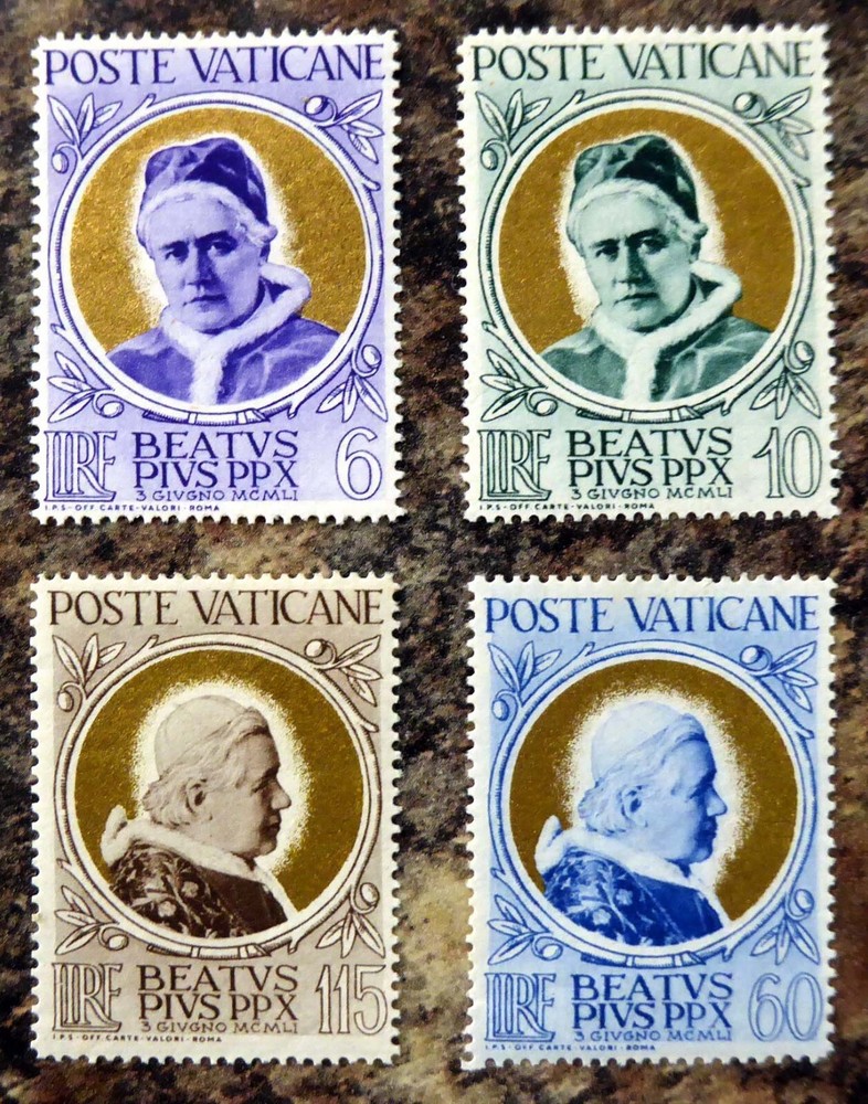 VATICAN 1951 SG164/7 U/M GS615