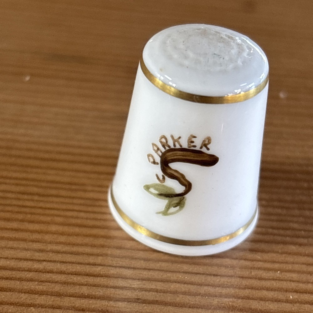 Royal Worcester Hand Painted Thimble, with Bird