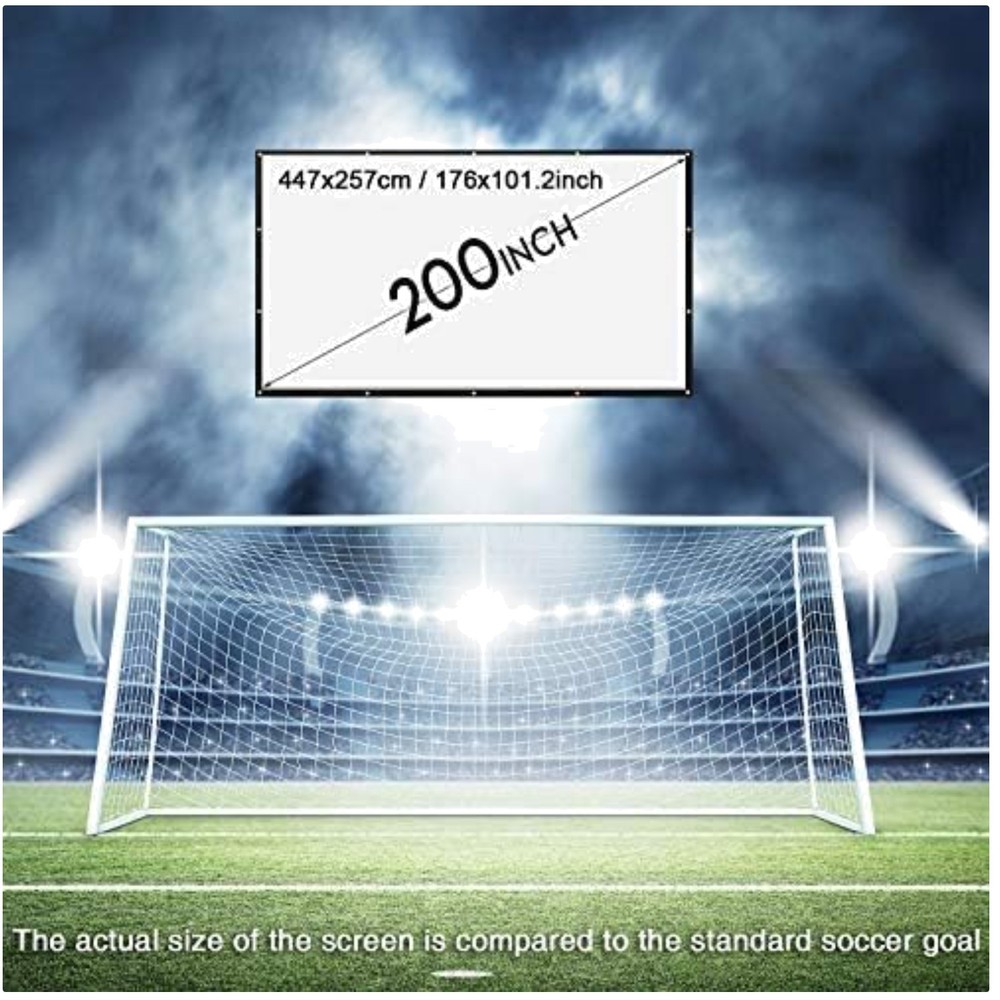 High Definition 200 Inch Projector Screen Wide Viewing Angle