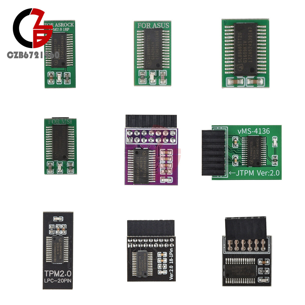 TPM 2.0 Mini Security Module 12 14 18 20 Pin LPC for WIN11 Upgrade Test