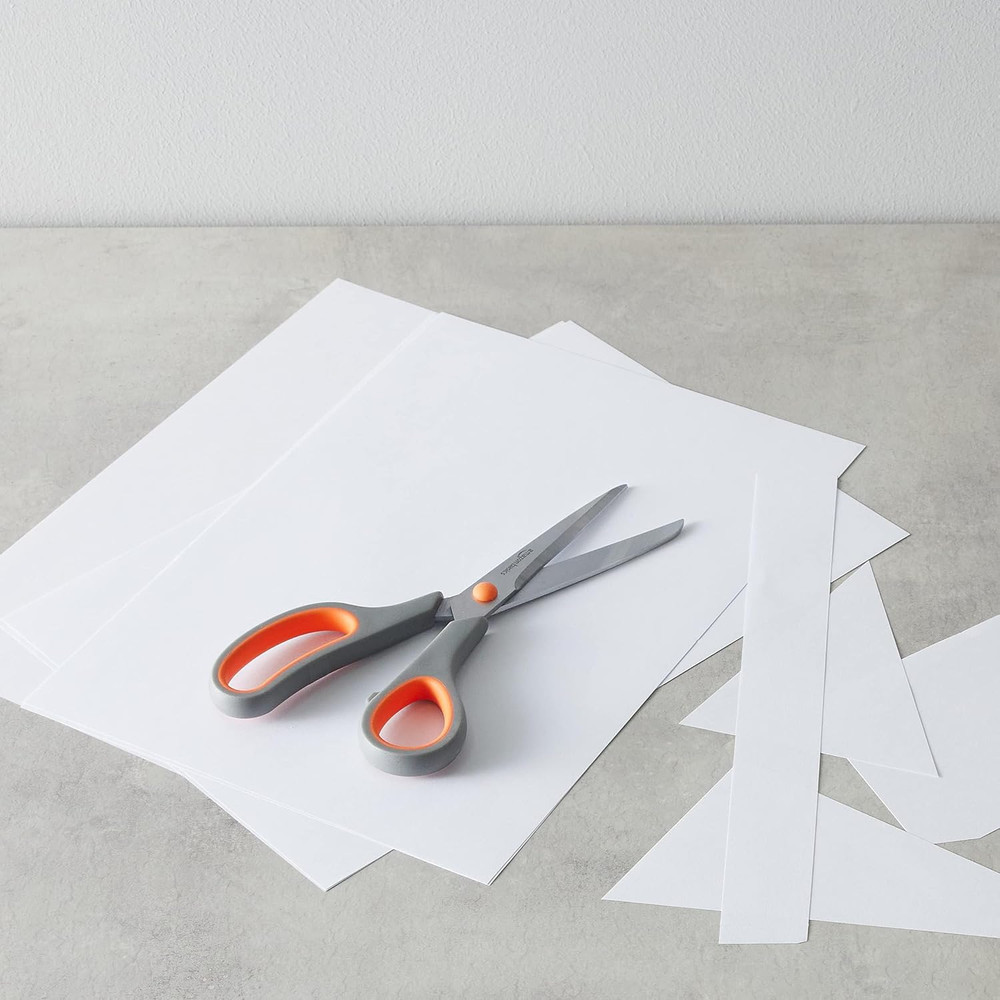 Stainless Steel Scissors for Office, Crafts, Multipurpose, Sharp, Comfort Grip,