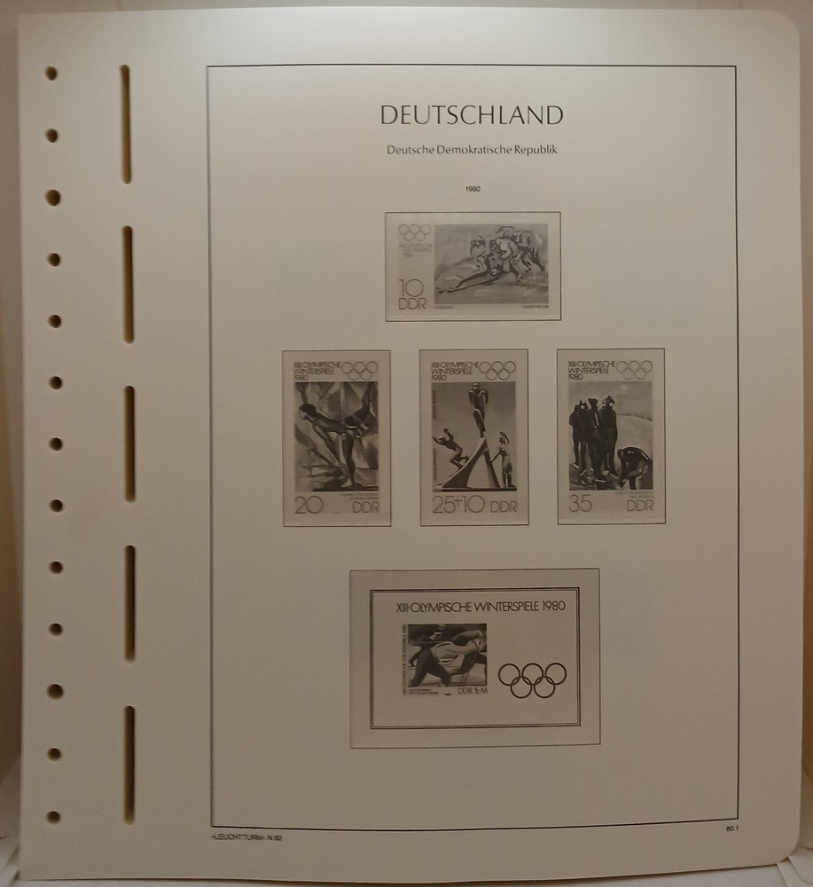 Germany 1980-1990 Lighthouse/Leuchtturm Hingless Supplement