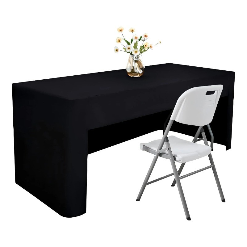 1Pack 6Ft Open-Back Tablecloth for Rectangular Table Washable Fabric Table Cover