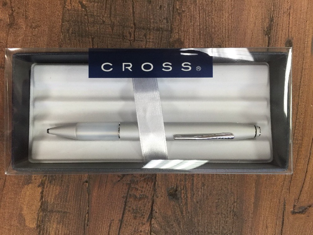 Cross Easy Writer Satin Chrome Ballpoint Pen New In Box 100% Genuine