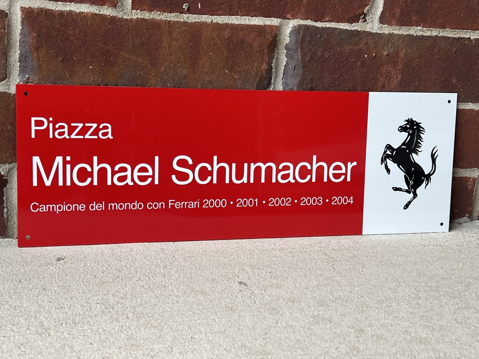Viale Ferrari Street Schumacher Italian Reproduction Sign Garage Decor