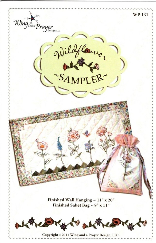 Wildflower Sampler  Pattern WP 131  by  Wing and a Prayer Design