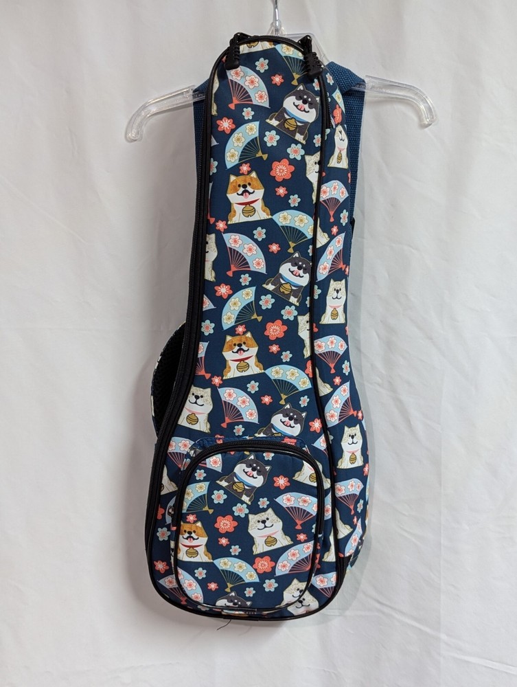 Violin Backpack Padded Cat Design Pocket Handle Adjustable Straps