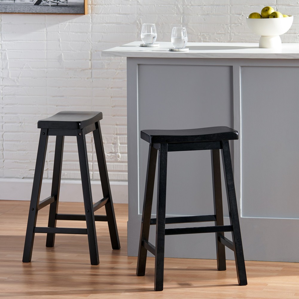 Saddle Barstool - for Home Bar, Kitchen Island, or Serving Area, Comfortable