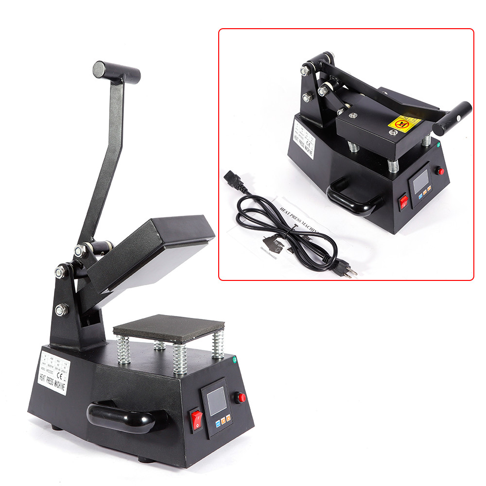 Universal Heat Press Machine 0-999s Timer 110V Hydraulic Machine Lcd Display