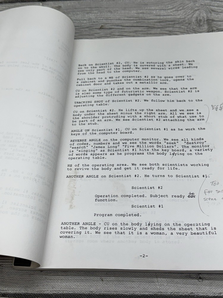 Vintage 1995 Killpoint 2 Cyberquest Script First Draft Leo T Fong