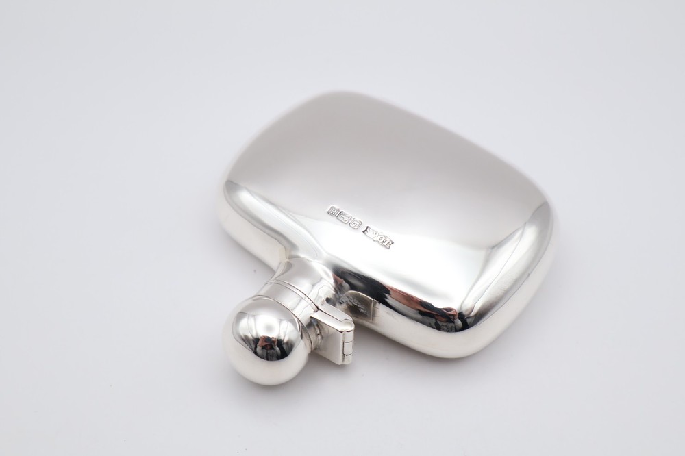 Antique Solid Silver Hip Flask Hallmarked Sheffield 1905