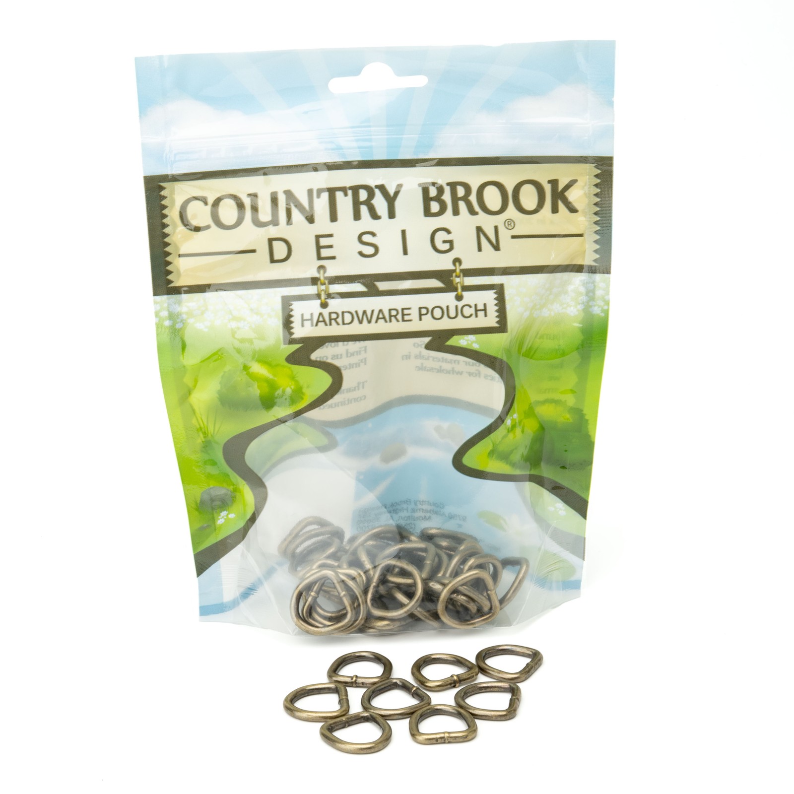 Country Brook Design® 1/2 Inch Antique Brass Welded D-rings, 25 Pack
