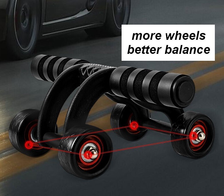Fodoto 4-Wheel Ab Roller Abdominal Exercise Roller (Auto Rebound)