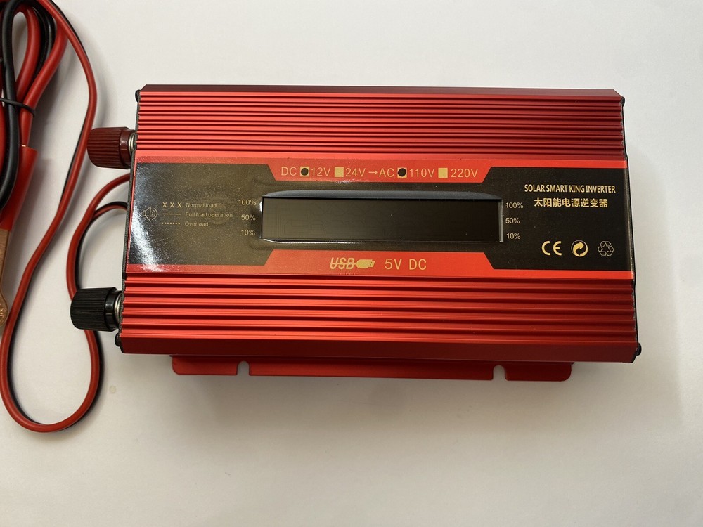 Solar Smart Ring Inverter • 12V - 110V • Red