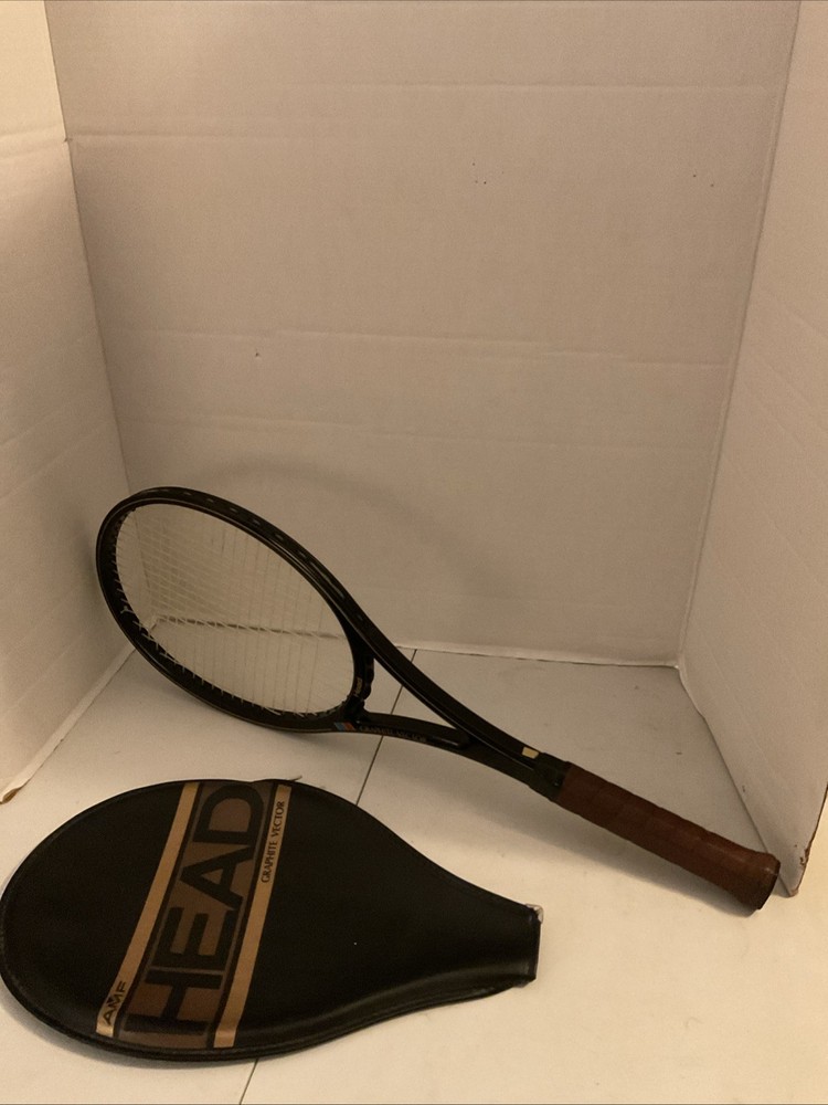 Vintage Tennis Racket HEAD AMF Graphite Vector With Cover EUC