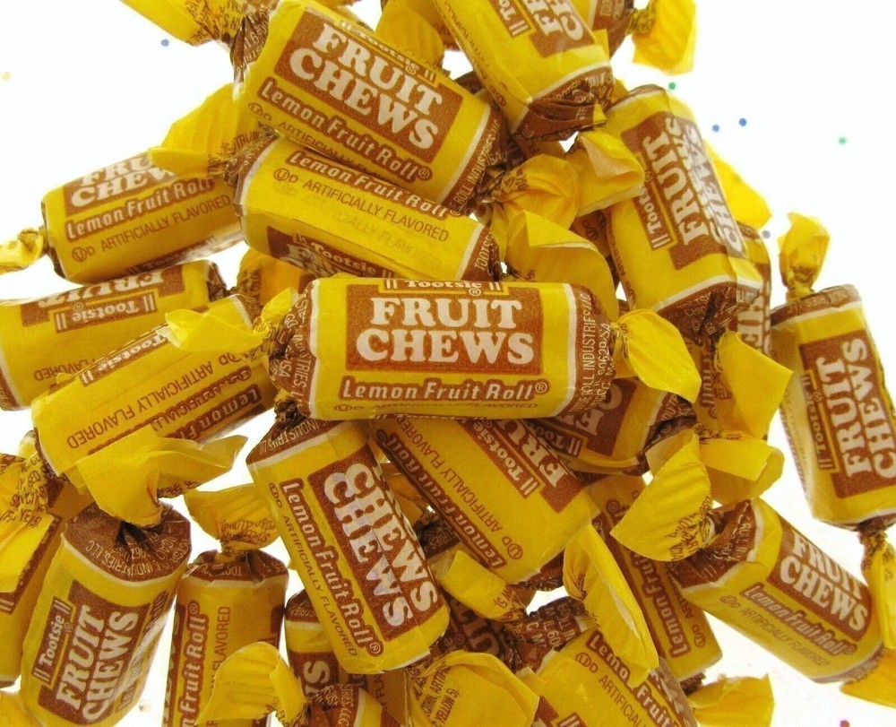 Tootsie Roll Lemon Fruit Chews Candy One Pound ~ 16oz