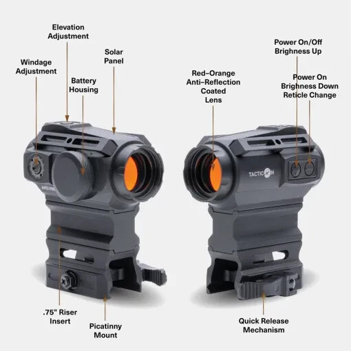 Tacticon Armament Apex Predator V3 Solar | Multi-Reticle Red Dot Sight