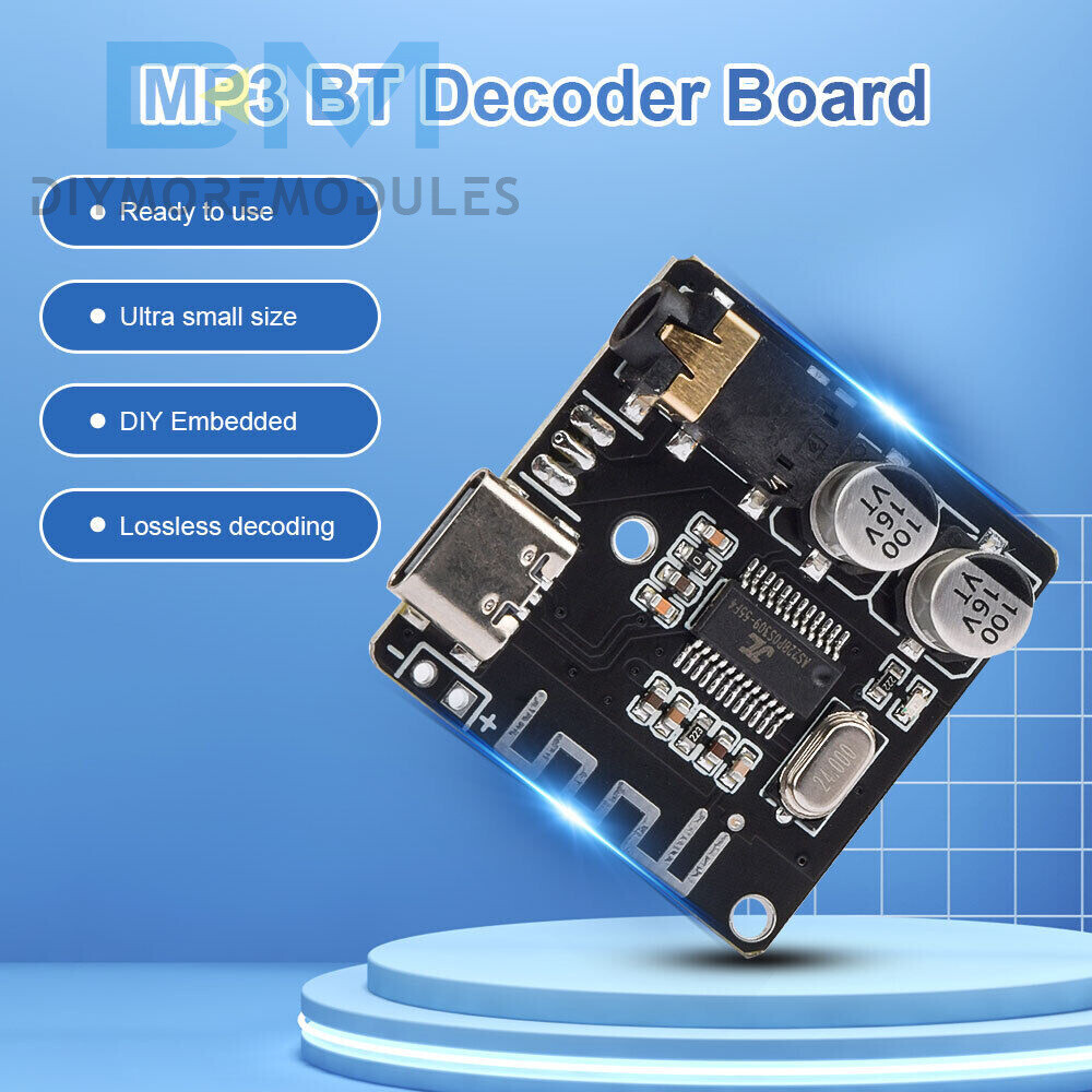 VHM-314 Bluetooth 5.0 Audio Decoder Board MP3 Amplifier Module USB Type-C New