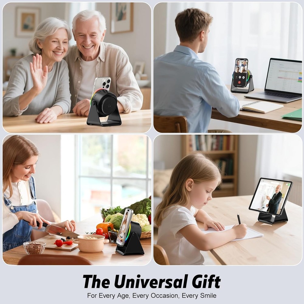 Wireless Induction Speaker, Multi-Functional Bluetooth Speaker with RGB Light