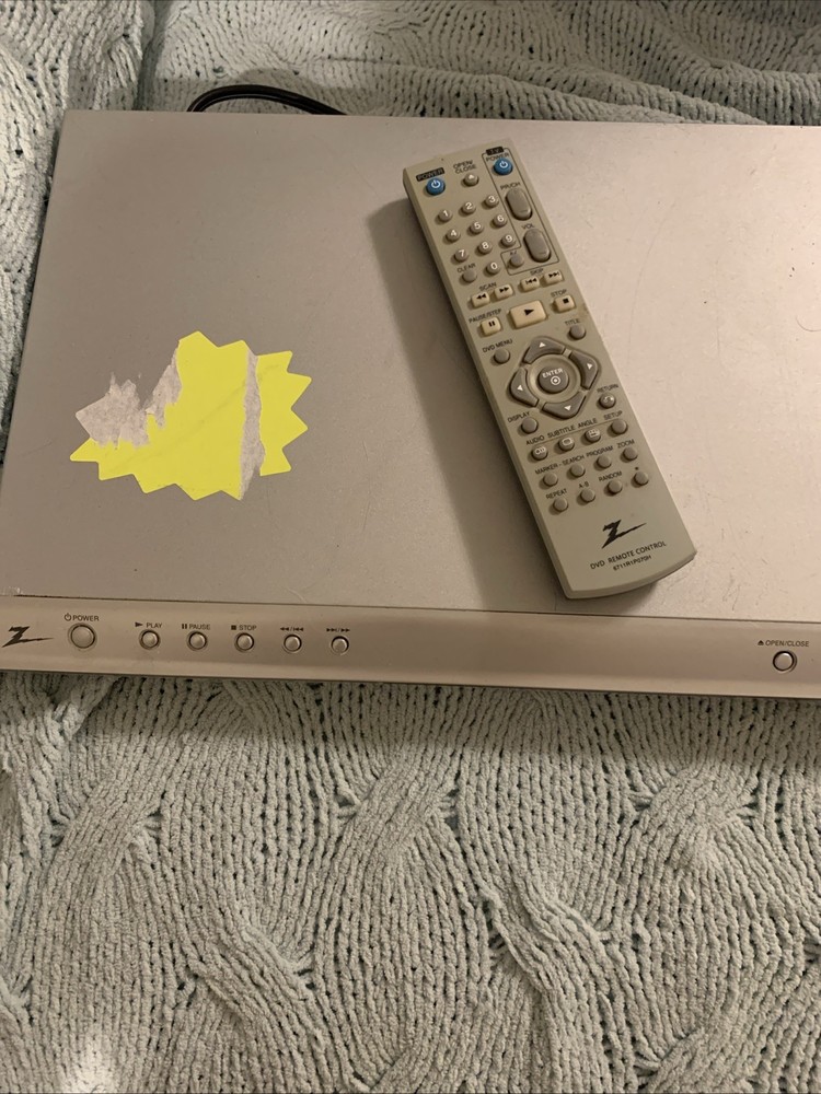 Zenith DVB412 DVD/CD Player Silver With Remote Progressive Scan