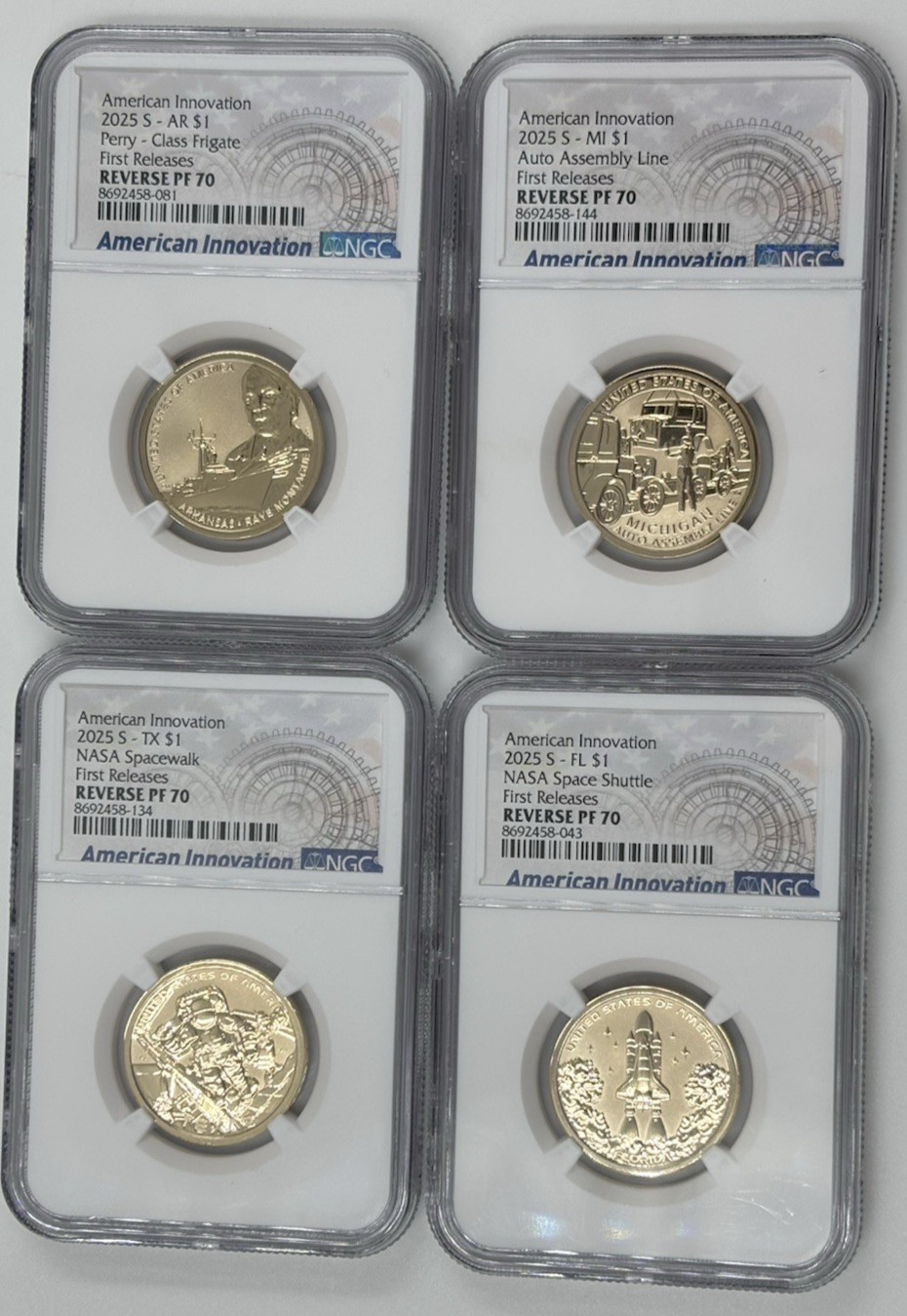 2025 S REVERSE PROOF AMERICAN INNOVATION TX FL AR MI NGC PF70 🔥FIRST RELEASES🔥