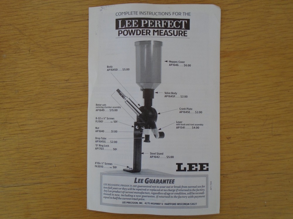 LEE Reloading Perfect Powder Measure 90058