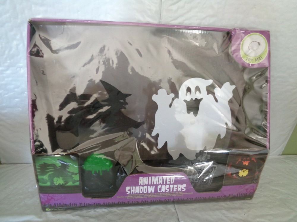 Animated Shadow Casters - Halloween Witch - Ghost - New