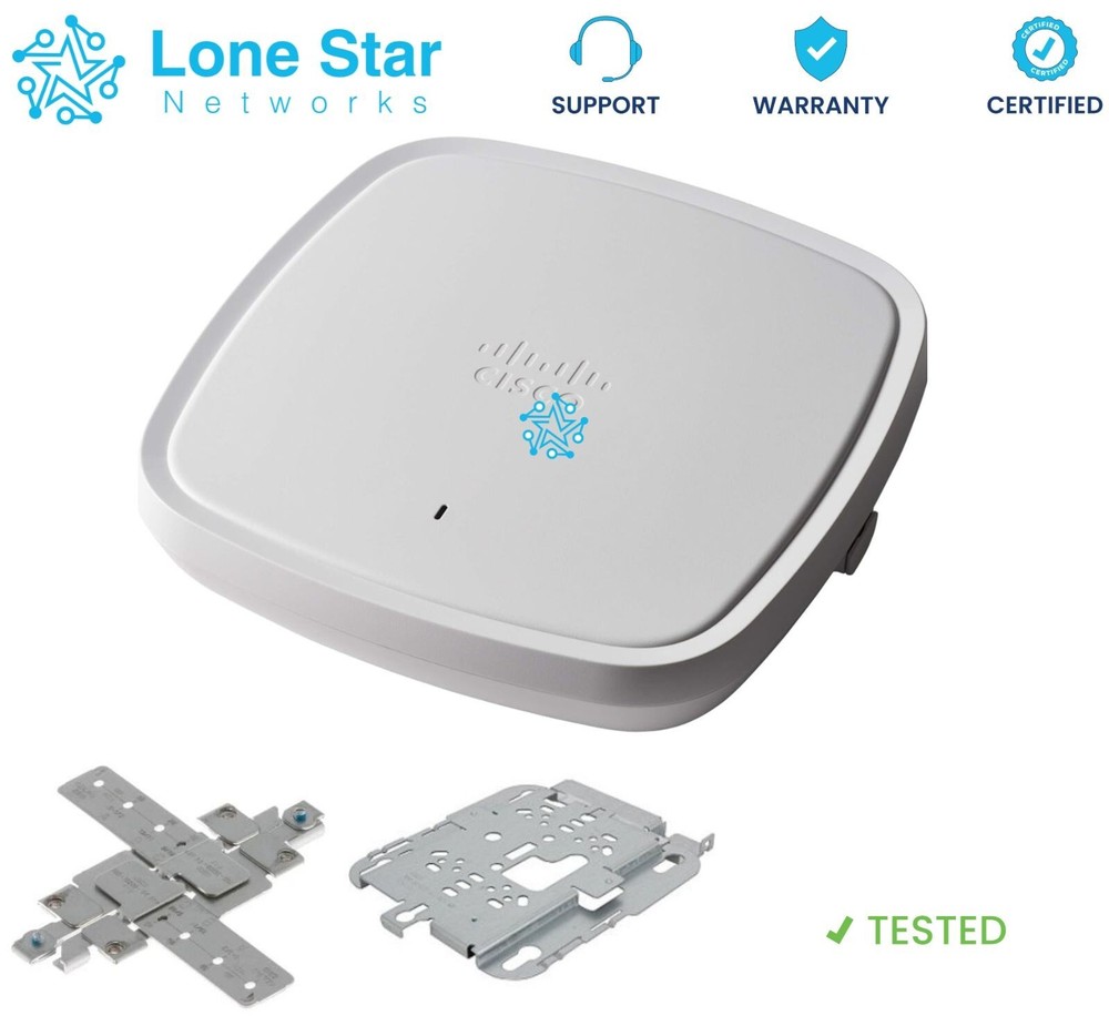 Cisco Catalyst C9130AXE-B Wireless Access Point 9130AXE-w/ Rack +Trails