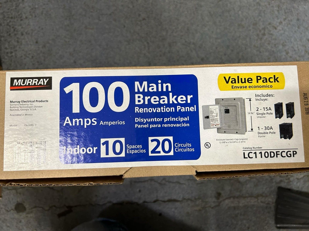 Murray Panel LC110DFCGP 100 Amps Main Breaker