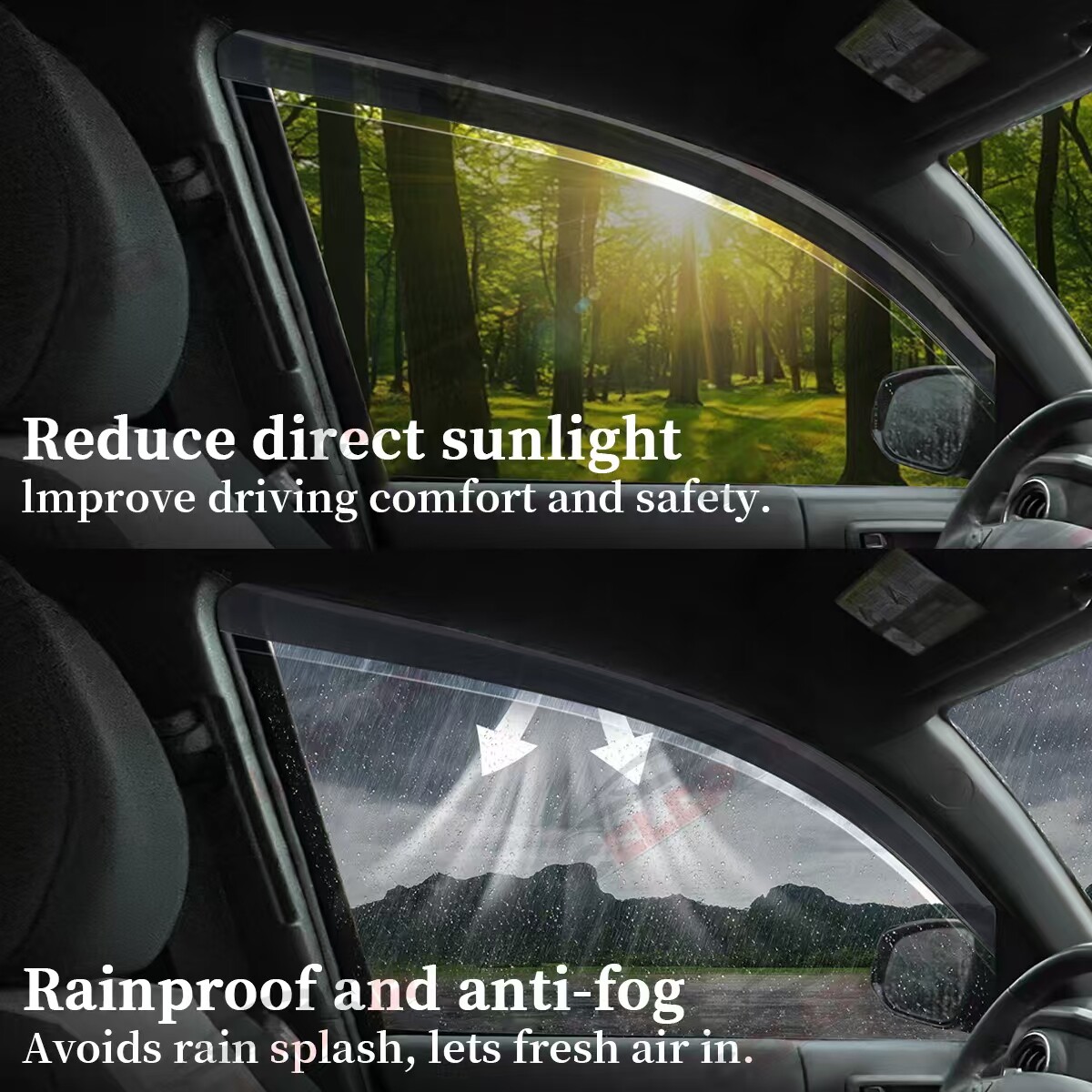 In-channel Window Visor for 2014-2018 Chevy Silverado & GMC Sierra Extended Cab