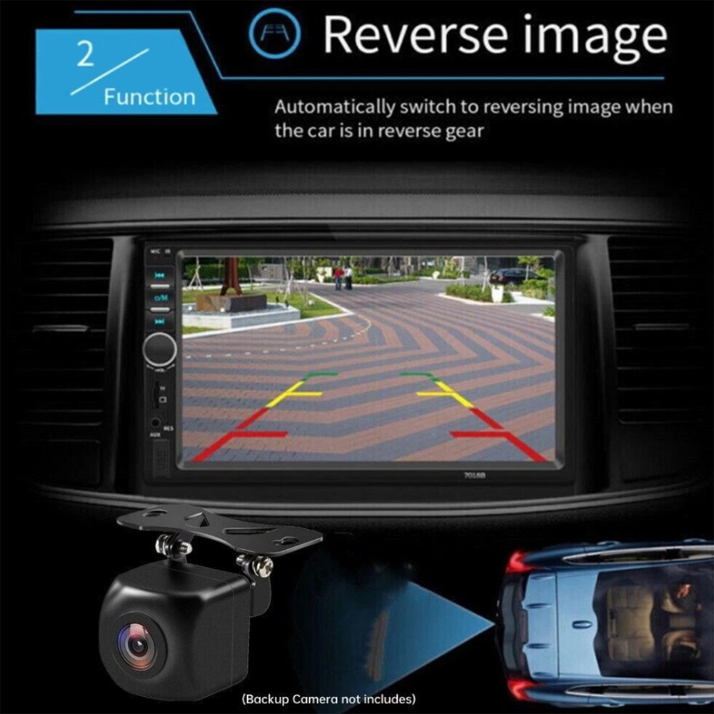 7" Double 2Din Car Stereo Radio Apple/Android Car Bluetooth Player Touch Screen