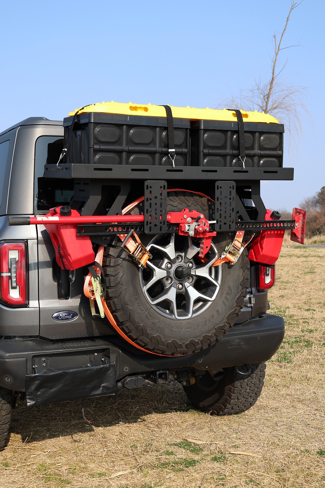 Utility Cargo Rack Basket Storage Tray Spare Tire Storage Rack 27"-40" Tire 80lb