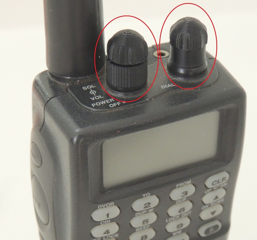 ICOM IC-A22, ICOM IC-A3 Replacement Volume, Squelch & Frequency Knobs (3pc.set)