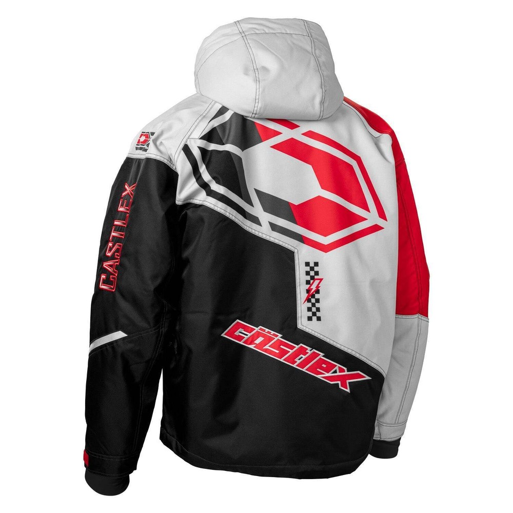 Castle X Code G5 Snowmobile Jacket -Silver/Red/Black