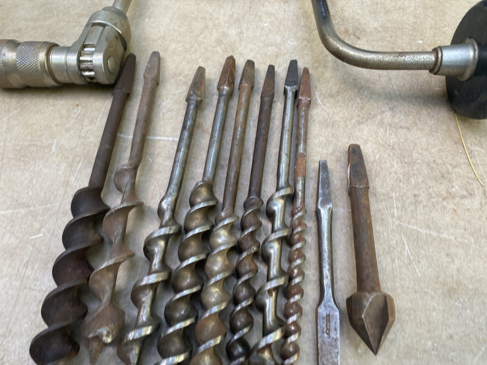Vintage Sears Bit Brace & 10 Bits
