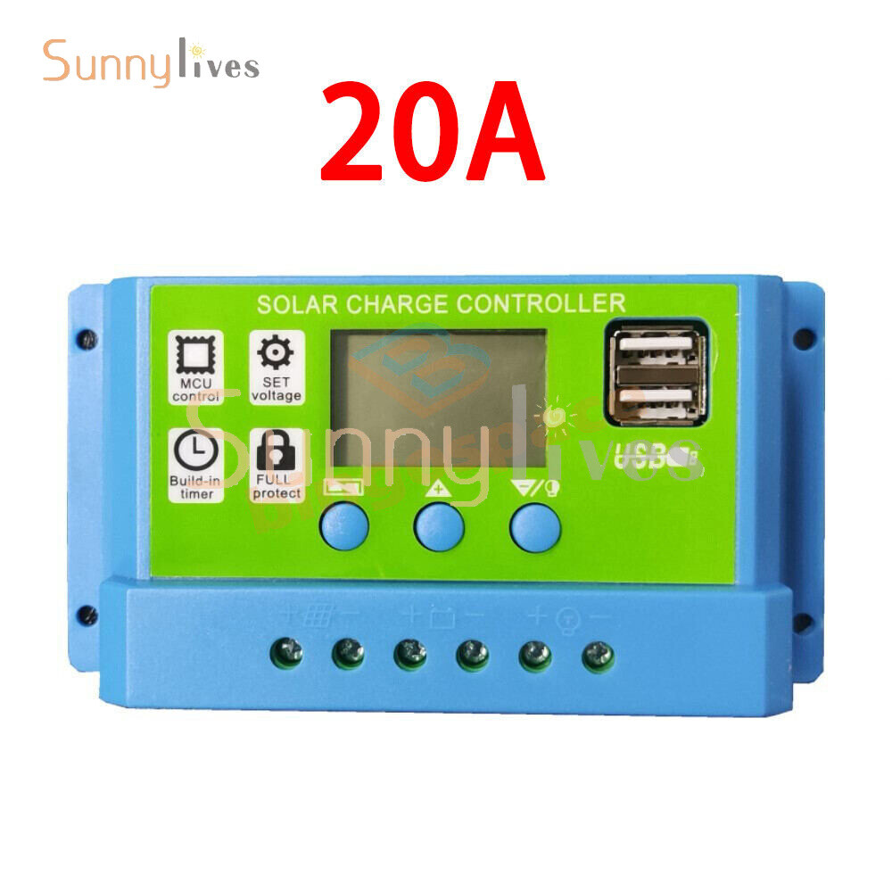 10A 20A 30A LCD display Photovoltaic Solar Charging Universal Controller