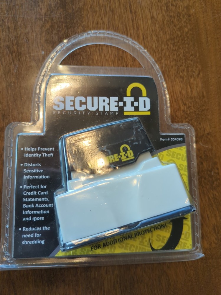 Secure I-D Security Stamp Conceals And Distorts Sensitive Information