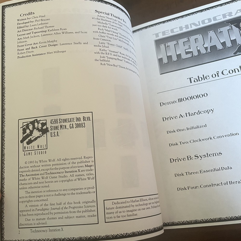 Technocracy: Iteration X Sourcebook Mage: The Ascension White Wolf WW4202 RPG