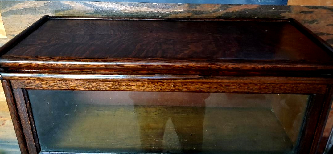 FANTASTIC MACEY QUARTER SAWN OAK BARRISTER BOOKCASE W/ DROP FRONT DESK W 2 DRAWS