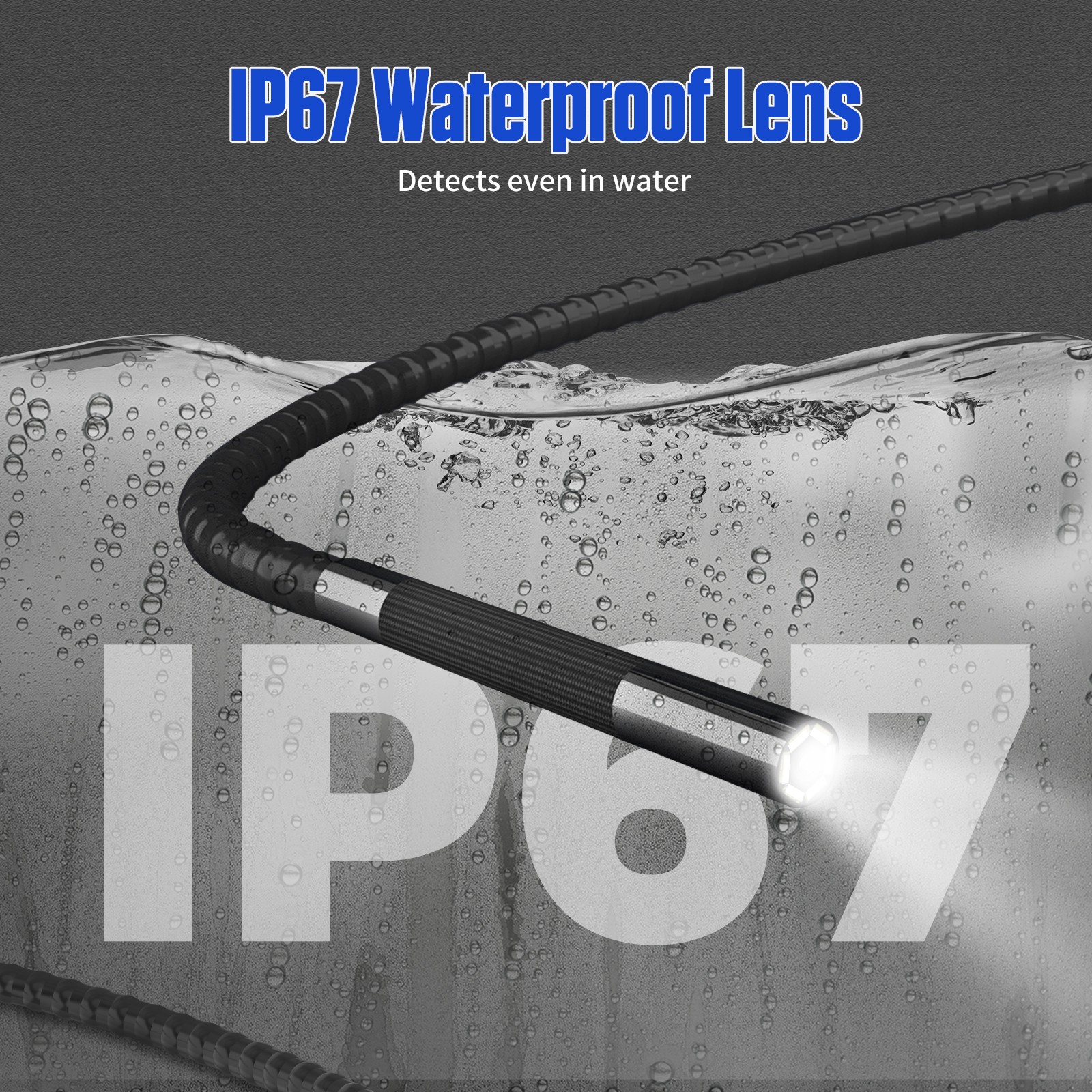 Industrial Camera 2 way 210° Borescope Endoscope with Lights Inspection Camera